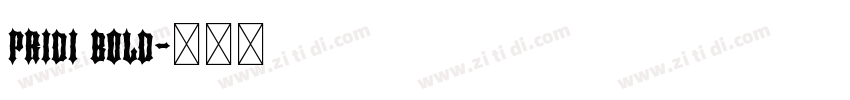 pridi bold字体转换
